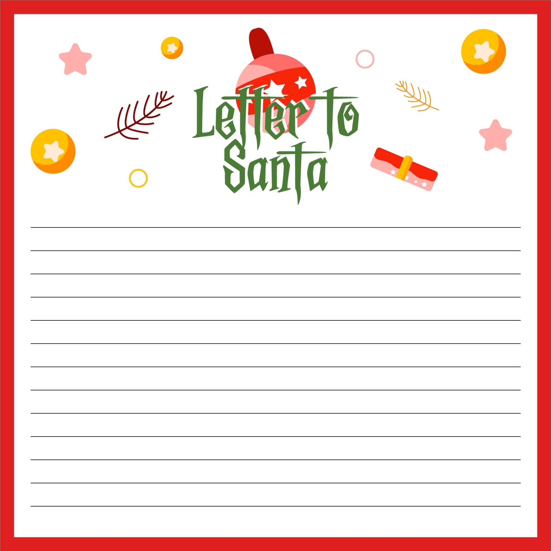 10 Best Free Printable Christmas Letter Templates - Printablee Inside Christmas Note Paper Template