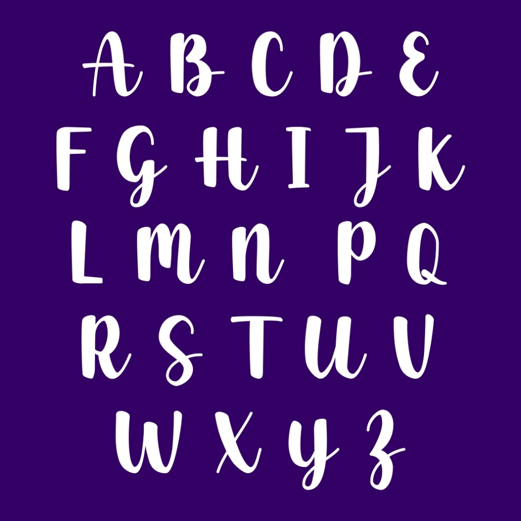 10 Best Printable Large Script Letters - Printablee Throughout Fancy Alphabet Letter Templates