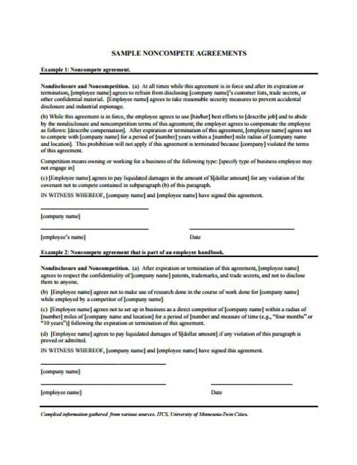 10+ Restaurant Non Compete Agreement Templates - Pdf, Word,Docs | Free Intended For Free Non Compete Agreement Template