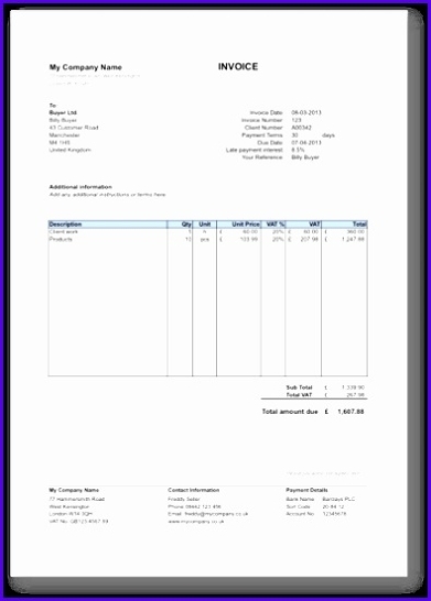 10 Uk Invoice Template Excel - Excel Templates Pertaining To European Invoice Template