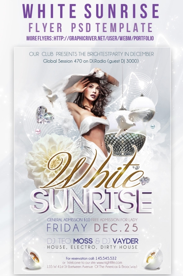11 All White Party Flyer Psd Template Images - All White Party Flyer Regarding All White Party Flyer Template Free