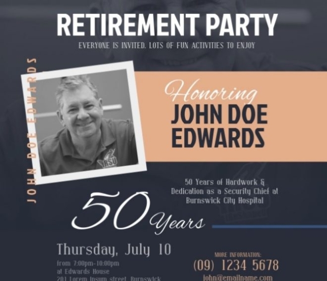 11+ Best Retirement Flyer Template Psd Download - Graphic Cloud pertaining to Retirement Announcement Flyer Template