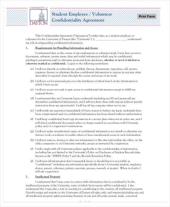 11+ Employee Confidentiality Agreement Templates - Pdf, Word | Free regarding Payroll Confidentiality Agreement Template
