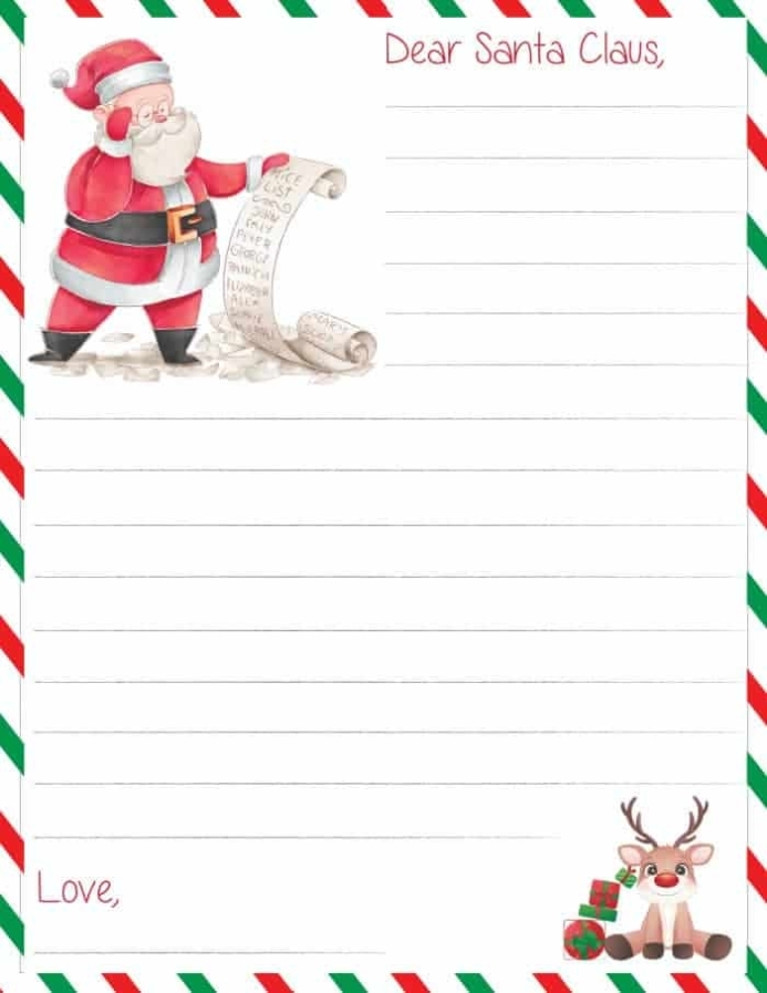 12 Printable Santa Letter Templates (Free) - Freebie Finding Mom Within Santa Claus Letterhead Template