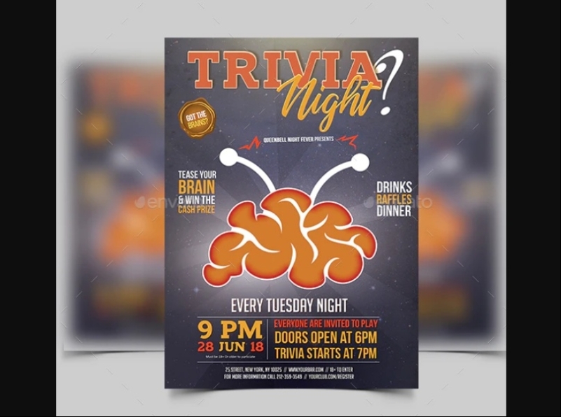 14+ Free Trivia Night Flyer Template Download - Graphic Cloud for Trivia Night Flyer Template Free