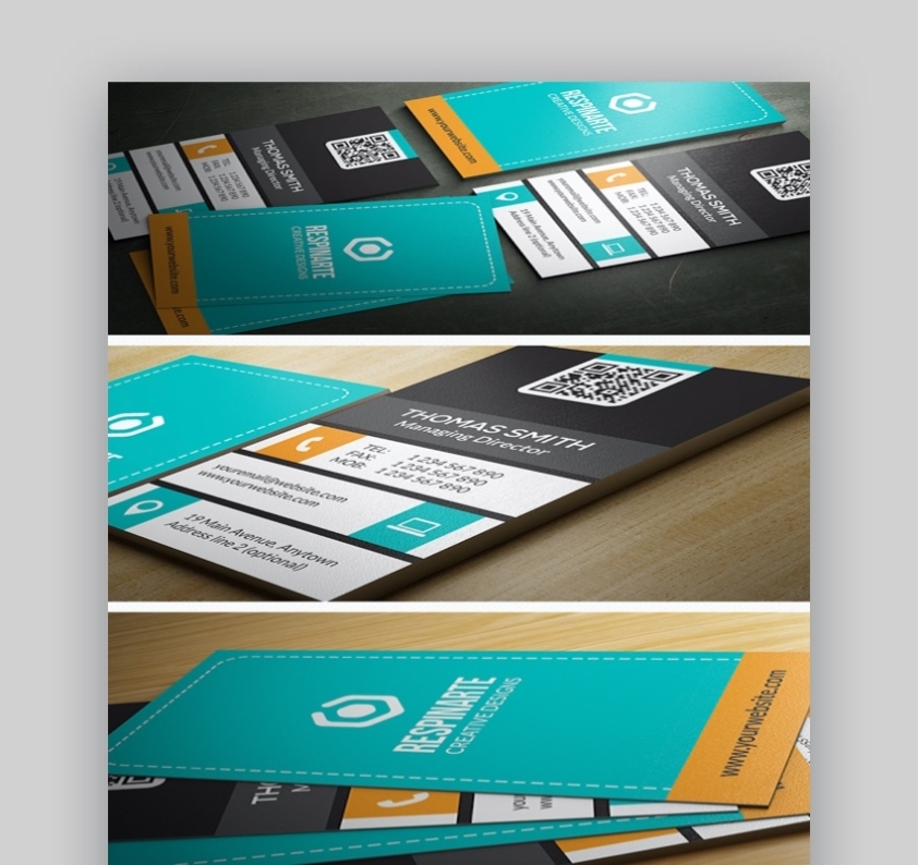 15+ Double Sided, Vertical Business Card Templates (Word, Or Psd In Double Sided Business Card Template Illustrator