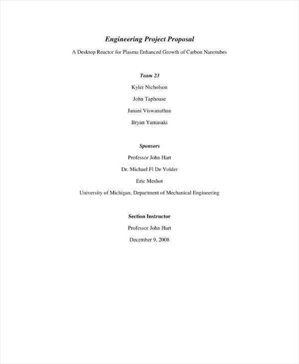 15+ Engineering Project Proposal Templates - Pdf, Word, Pages | Free With Regard To Engineering Proposal Template