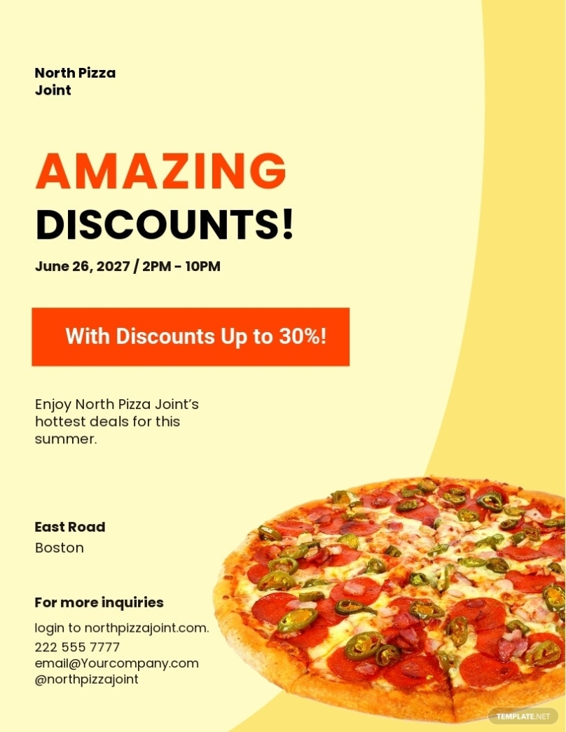 18+ Free Pizza Flyer Templates [Customize & Download] | Template Within Pizza Party Flyer Template Free