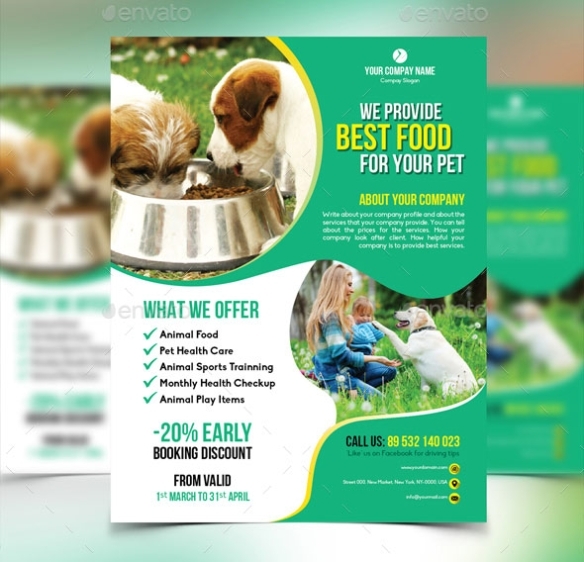 20 Amazing Pet Service Psd Flyer Templates | Print | Idesignow in Pet Flyer Templates Free