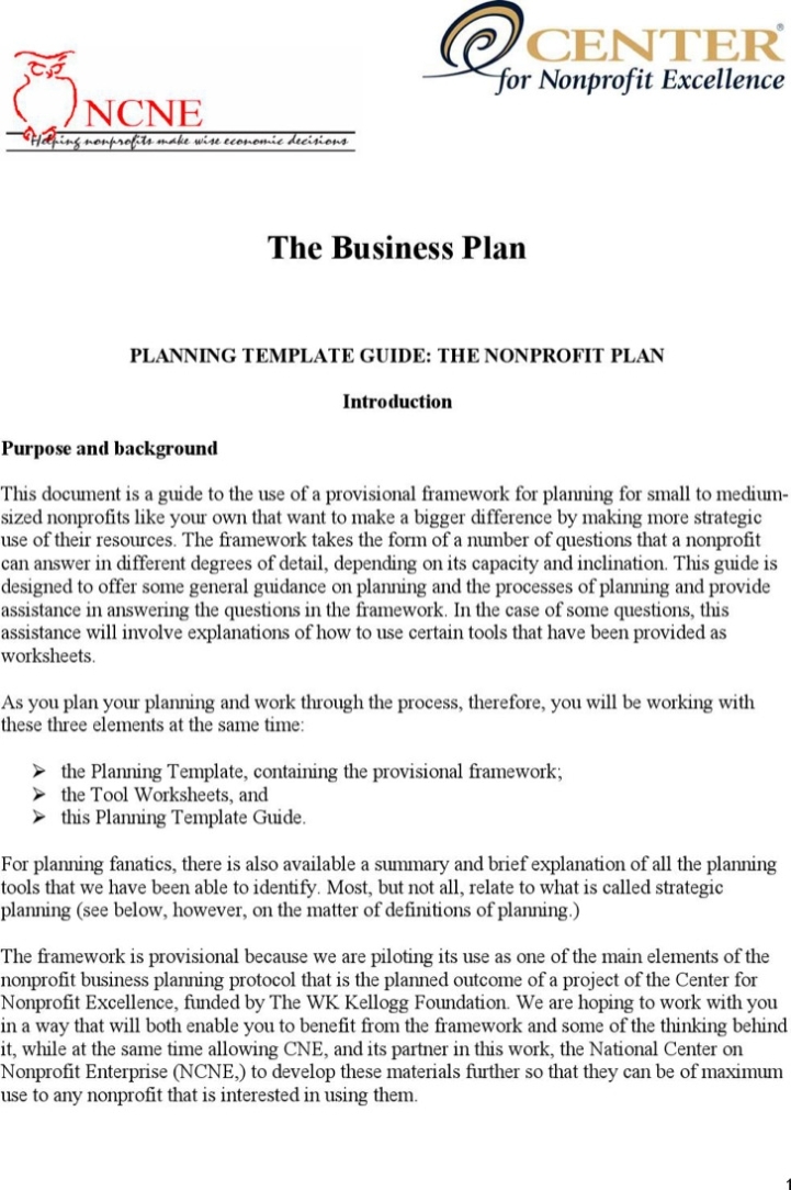 20+ Non Profit Business Plan Template Free Download throughout Sample Non Profit Business Plan Template