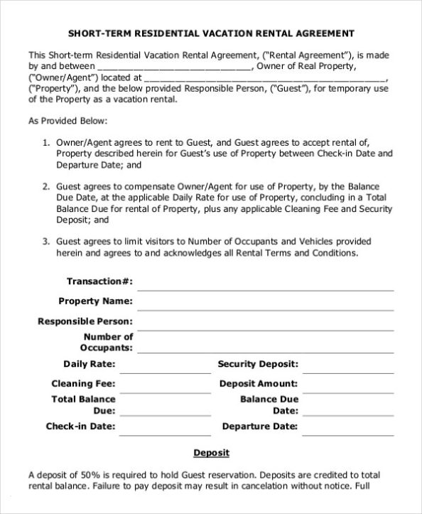 20+ Residential Rental Agreement Templates - Word, Pdf | Free & Premium Intended For Vacation Home Rental Agreement Template