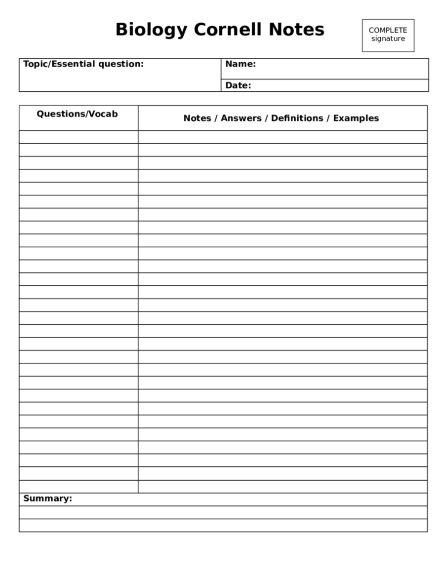 2022 Cornell Notes Template - Fillable, Printable Pdf &amp; Forms | Handypdf within Avid Cornell Notes Template Pdf