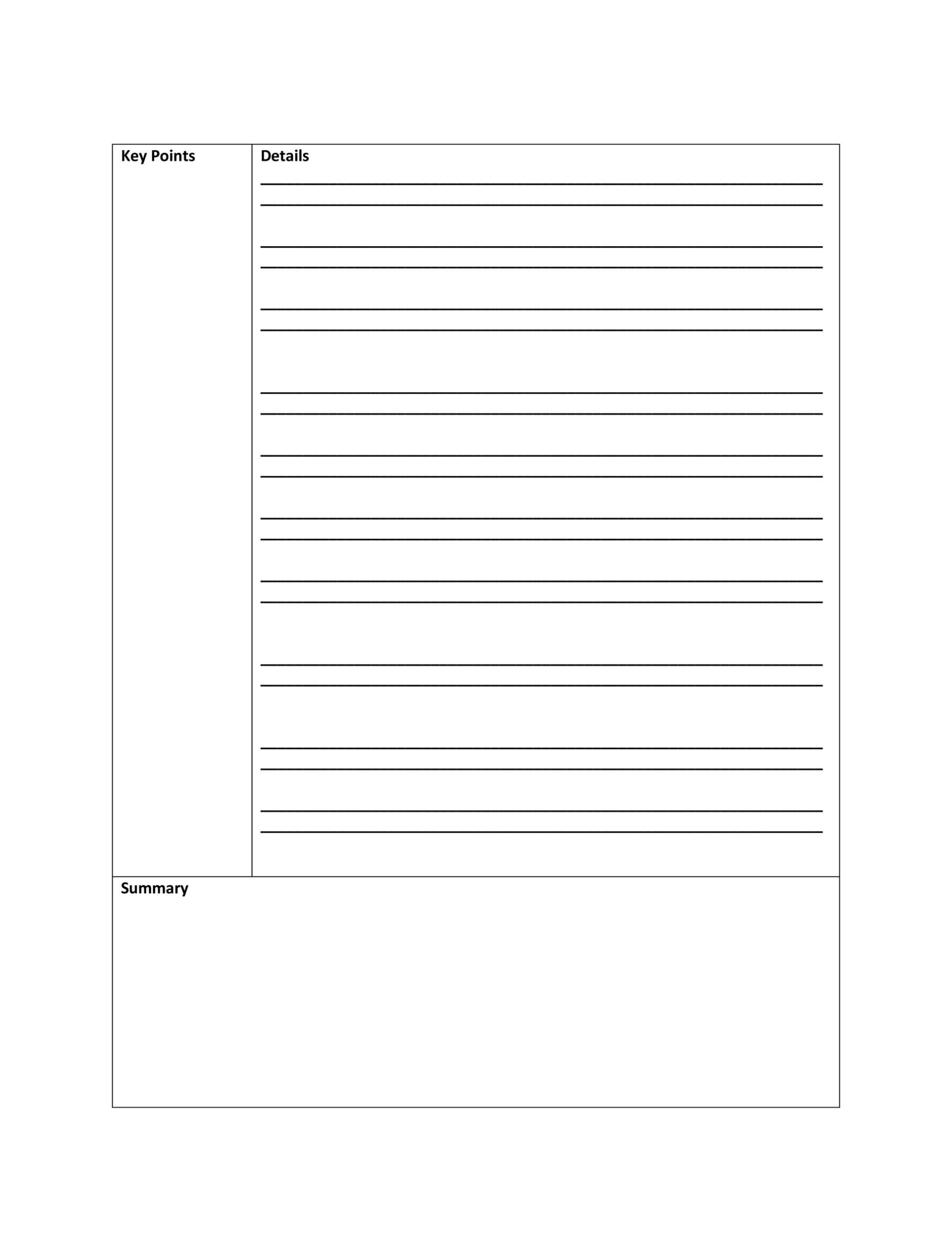 22 Cornell Note Taking Template Word - Free Popular Templates Design pertaining to Note Taking Template Word
