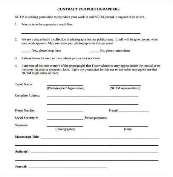 22+ Photography Contract Templates - Word, Pdf, Apple Pages, Google with Photography Business Forms Templates