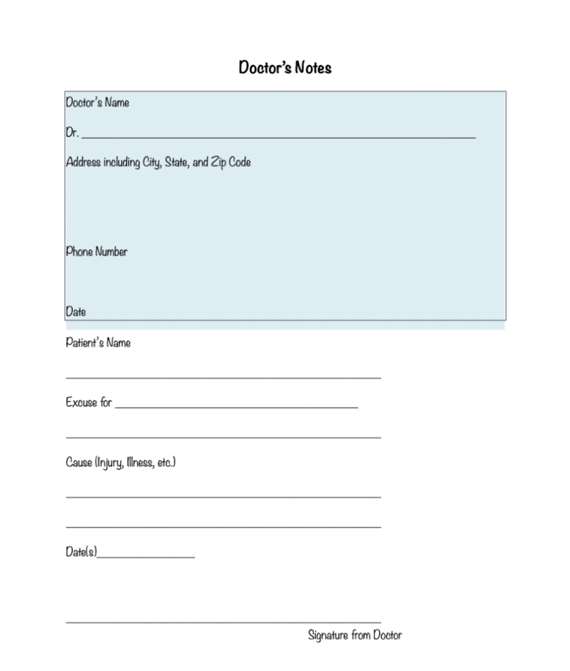 24 Free Fake Doctors Note Templates To Download - Onedesblog With Regard To Free Fake Doctors Note Template Download