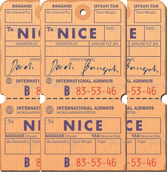24+ Luggage Tag Templates - Free Sample, Example Format Download Inside Luggage Label Template Free Download