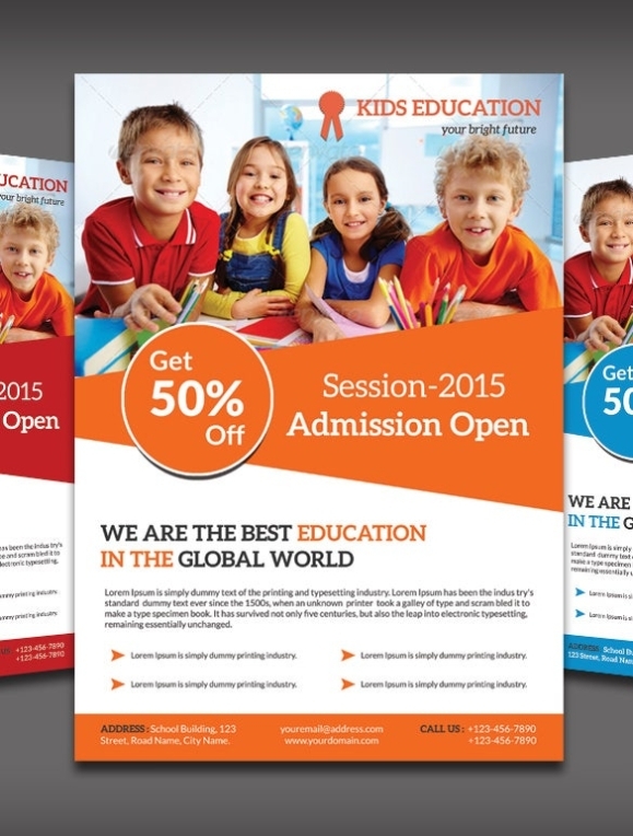 25+ Best Academic Flyer Templates &amp; Designs - Word, Psd, Eps | Free regarding Free Templates For Flyers Microsoft Word