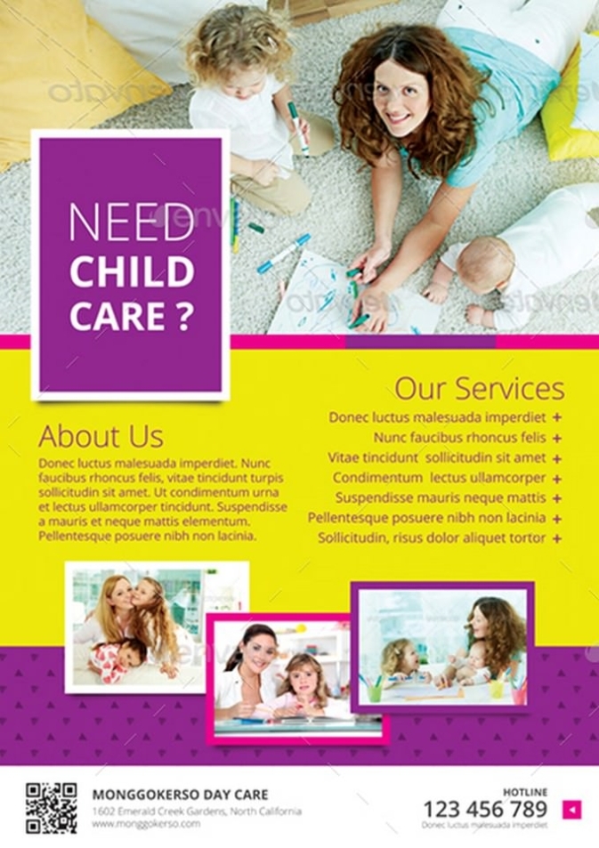 25+ Best Daycare Flyer Templates 2020 - Templatefor pertaining to Daycare Flyers Templates Free