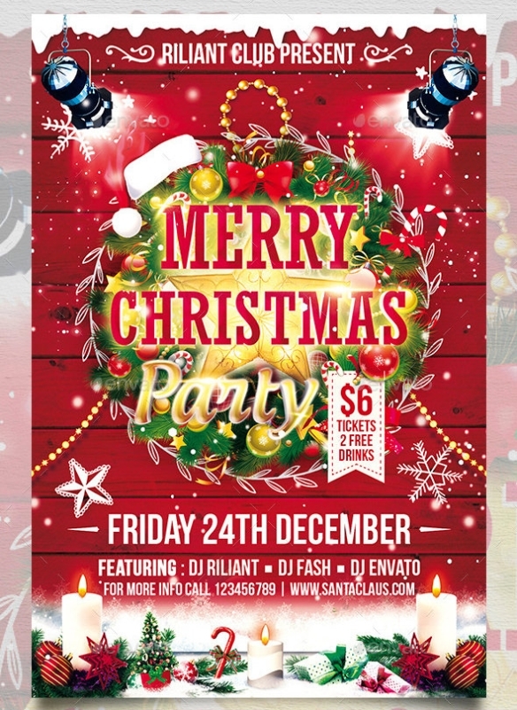 25+ Christmas Psd Flyers | Sample Templates intended for Free Christmas Party Flyer Templates
