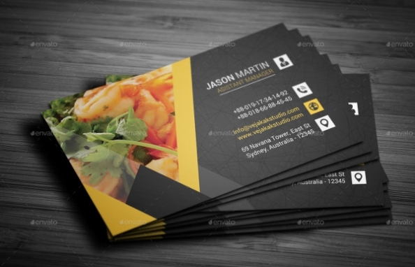 25+ Restaurant Business Card Templates - Free &amp; Premium Download inside Restaurant Business Cards Templates Free