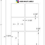 3&quot; X 3&quot; Clear Glossy Labels - Laser Inkjet Labels with regard to 3 Labels Per Sheet Template