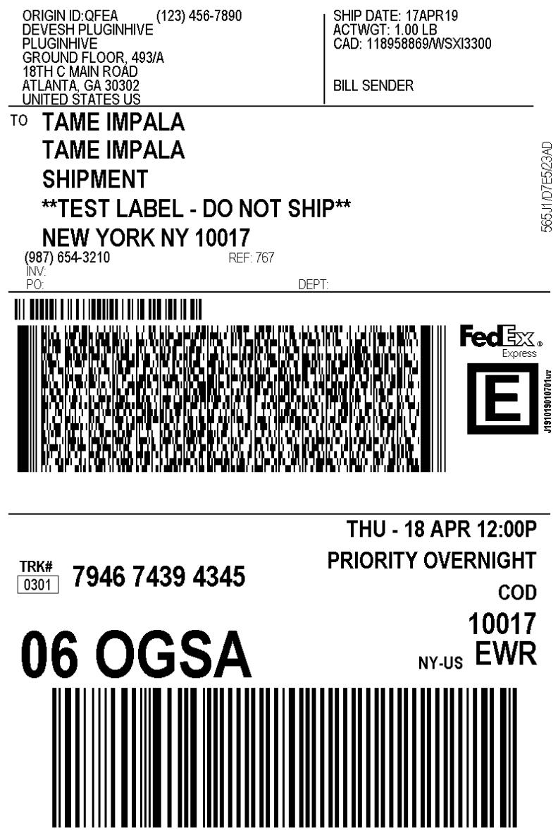 30 Create Fake Shipping Label - Labels Database 2020 Within Fedex Label Template Word
