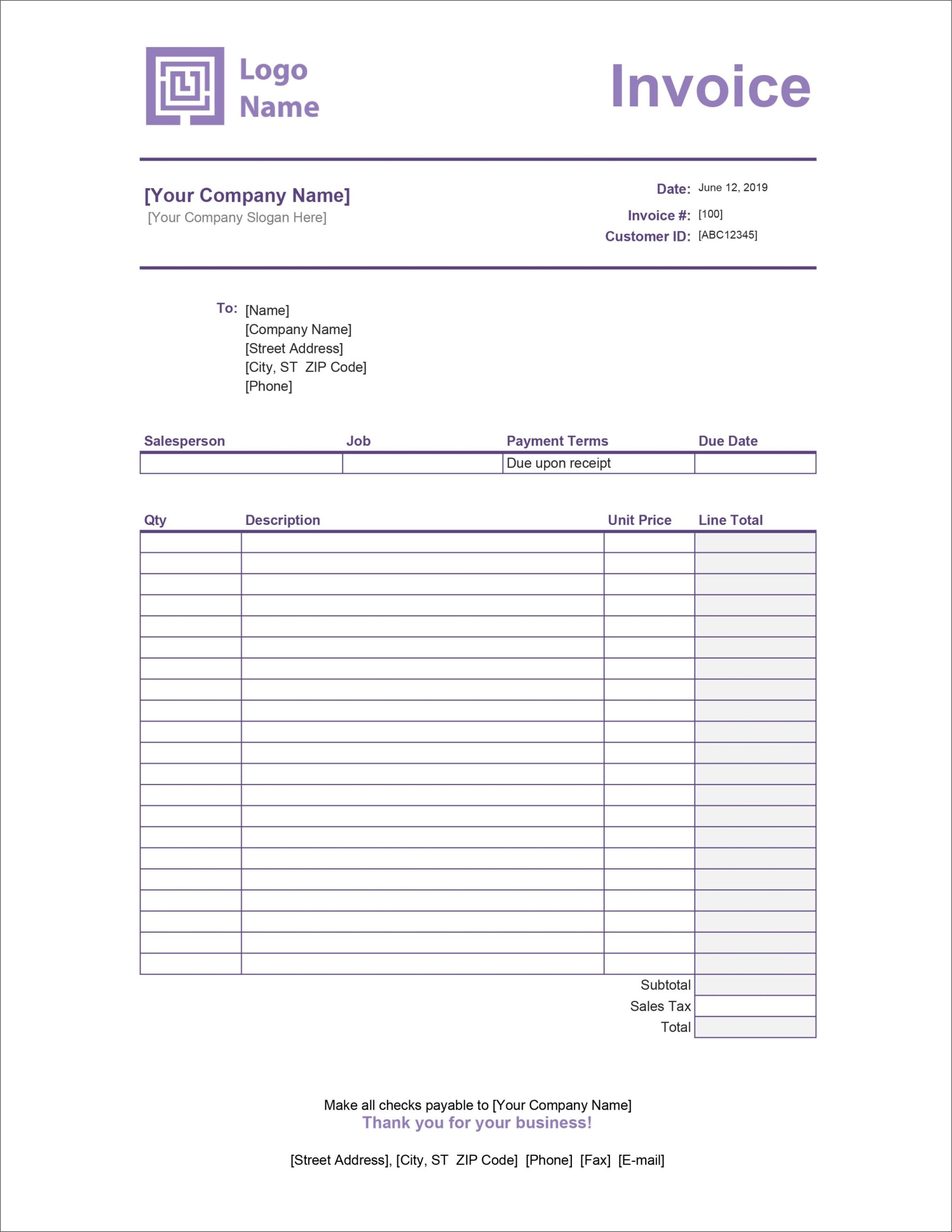 32 Free Invoice Templates In Microsoft Excel And Docx Formats In Microsoft Invoices Templates Free
