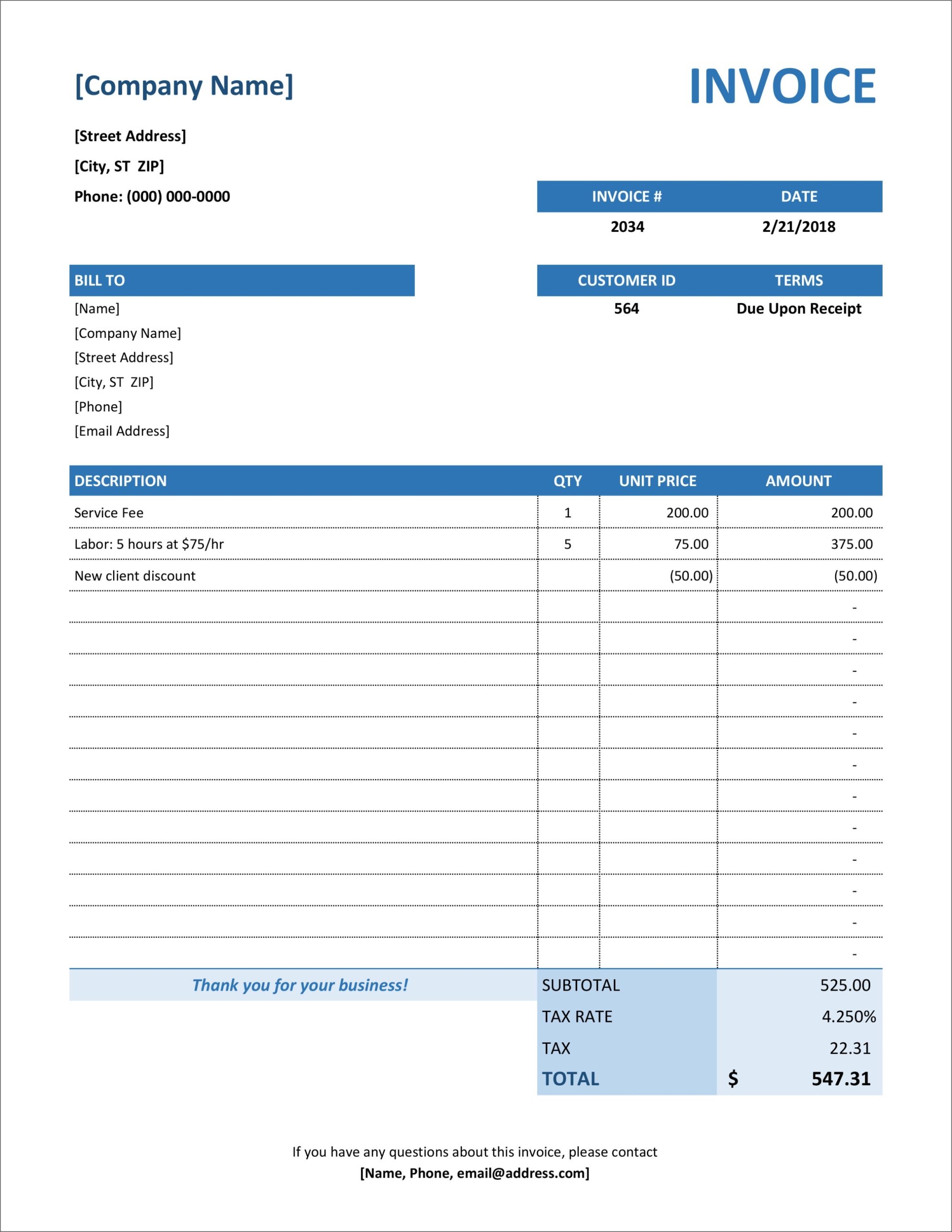 32 Free Invoice Templates In Microsoft Excel And Docx Formats Inside Interest Invoice Template