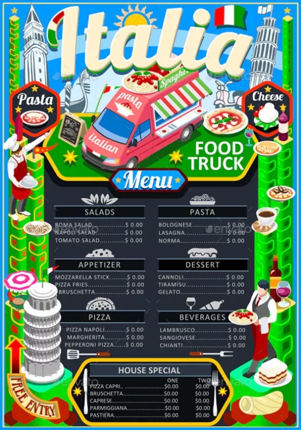 33+ Food Truck Menu Template - Free & Premium Psd Vector Downloads For Food Truck Menu Template