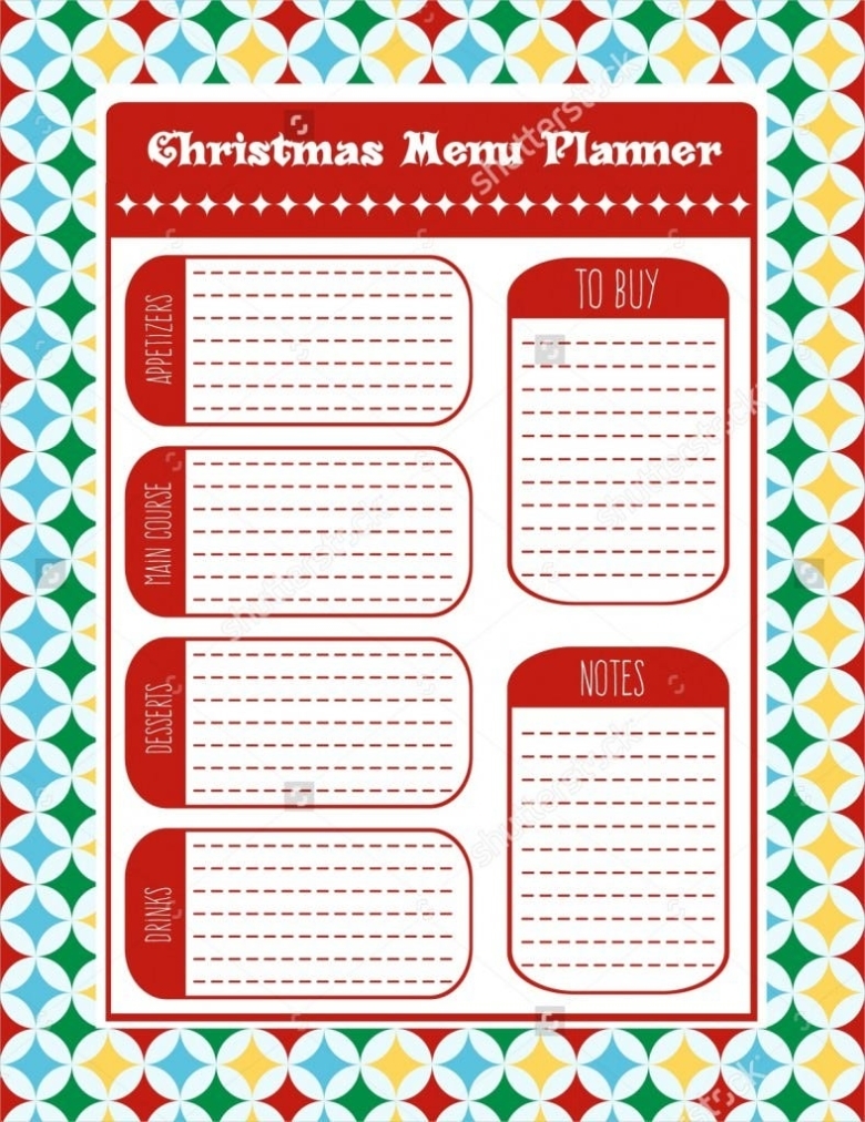 35+ Menu Planner Templates - Free Sample, Example Format Download With Christmas Day Menu Template
