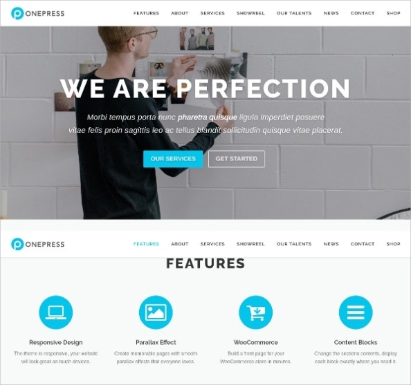 36+ One Page Website Themes & Templates | Free & Premium Templates In One Page Business Website Template