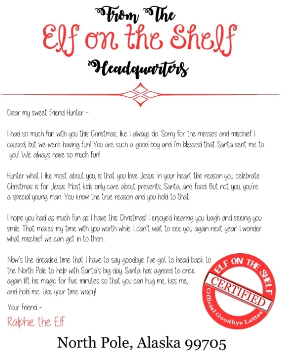 37+ Elf On The Shelf First Arrival Letter - Your Letter With Regard To Elf On The Shelf Goodbye Letter Template