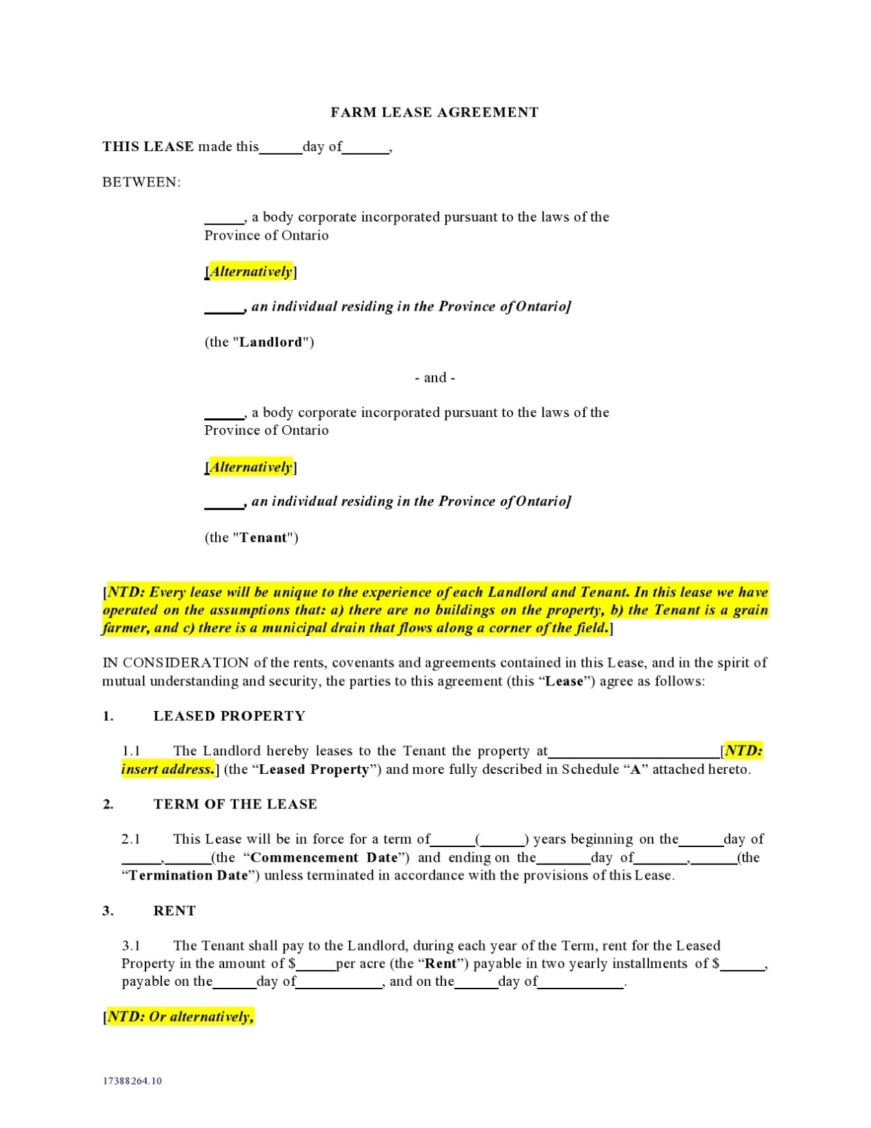 37 Free Land Lease Agreements [Word & Pdf] ᐅ Templatelab With Regard To Ranch Lease Agreement Template
