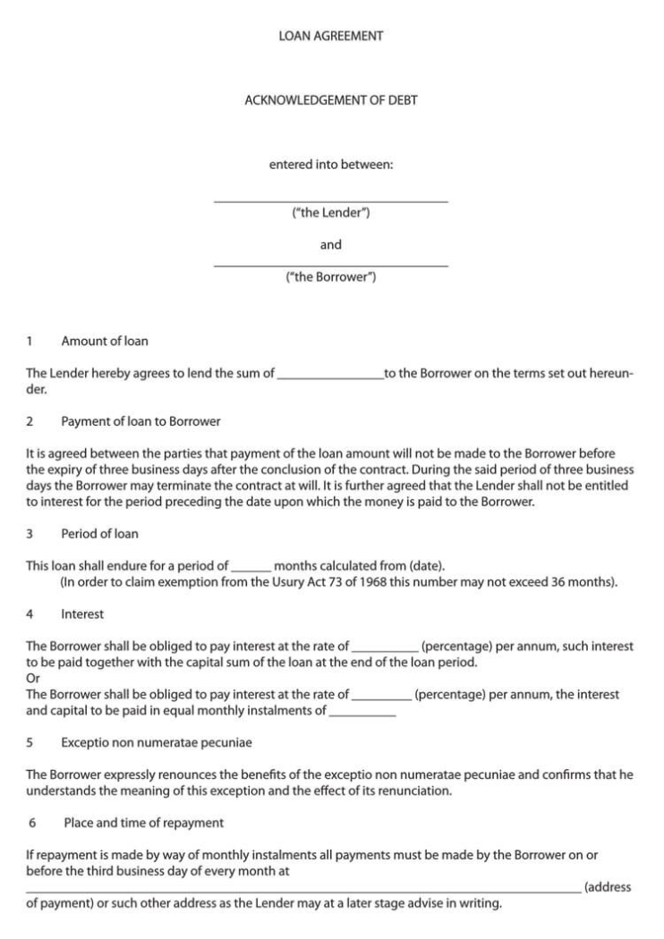38 Free Loan Agreement Templates & Forms (Word | Pdf) For Consumer Loan Agreement Template