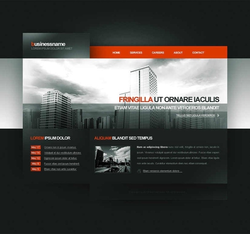 40 Beautiful And Free Business Psd Website Templates - Creative Regarding Business Website Templates Psd Free Download