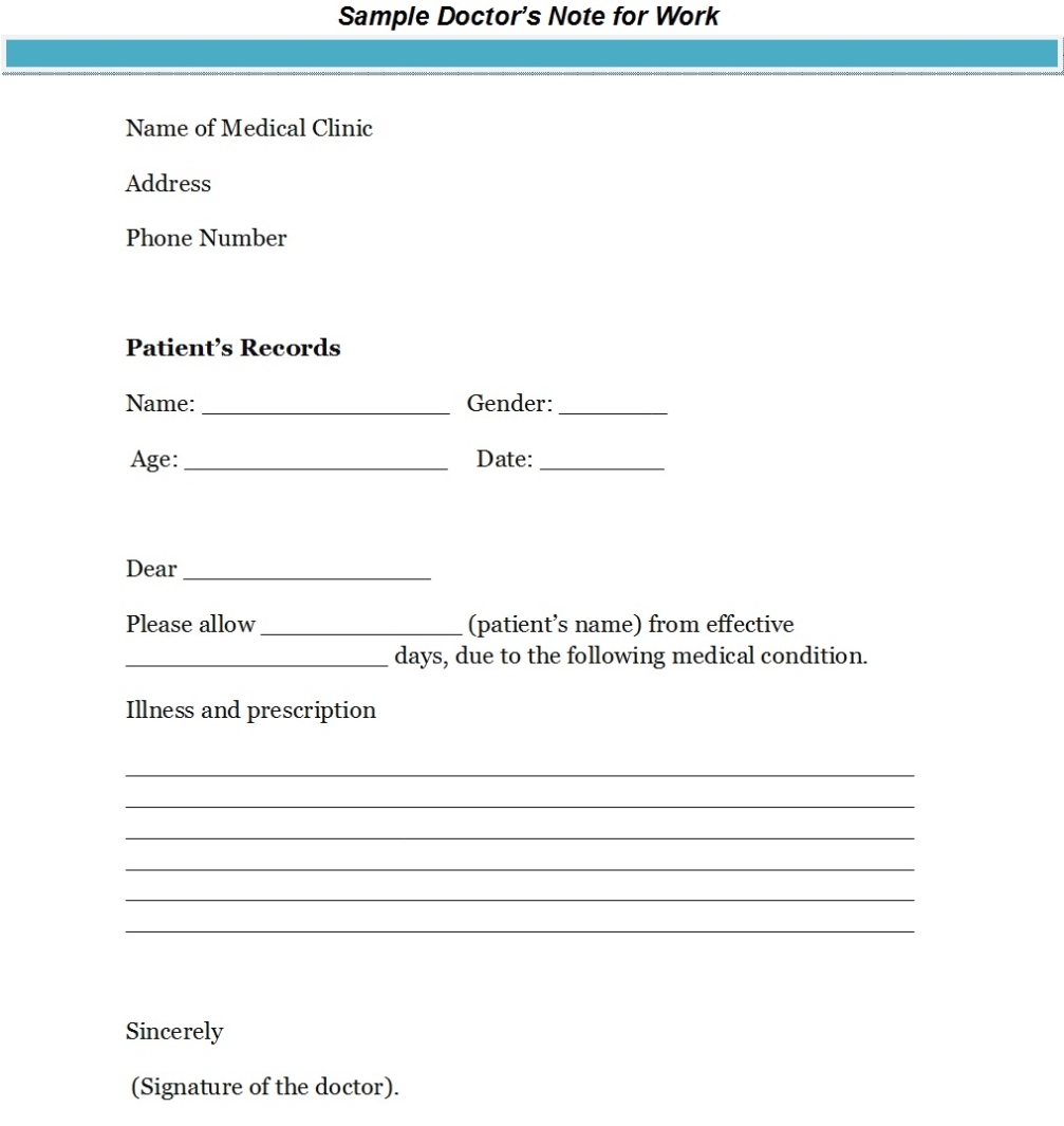 40 Free Sample Doctor Notes &amp; Templates - Templatehub regarding Hospital Note Template