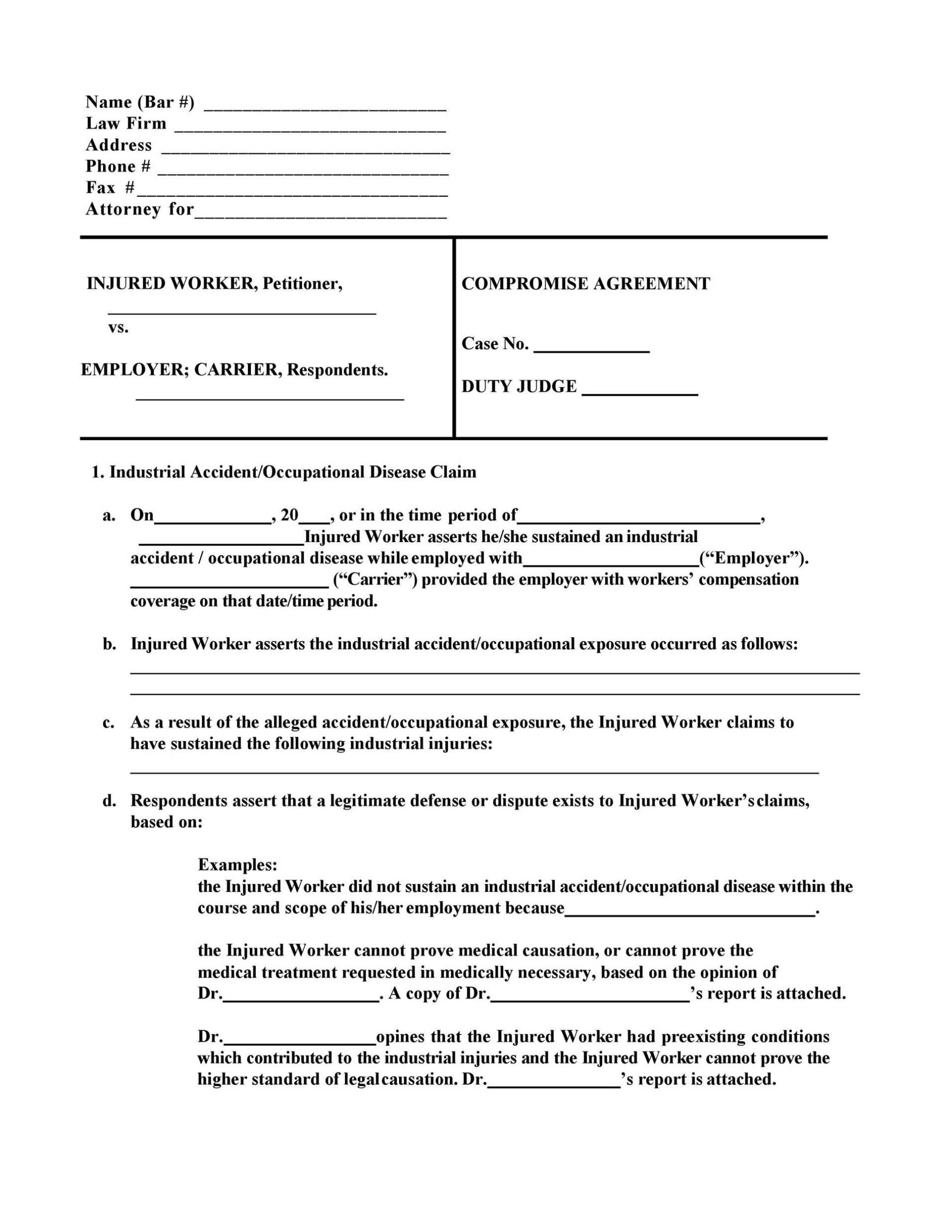 43 Free Settlement Agreement Templates [Divorce/Debt/Employment..] With Property Settlement Agreement Sample