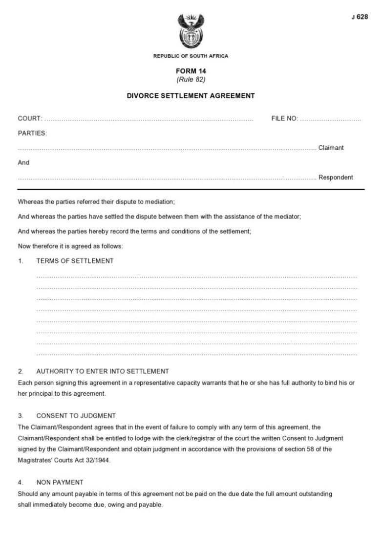 49 Editable Marital Settlement Agreements (Word/Pdf) ᐅ Templatelab within Informal Separation Agreement Template