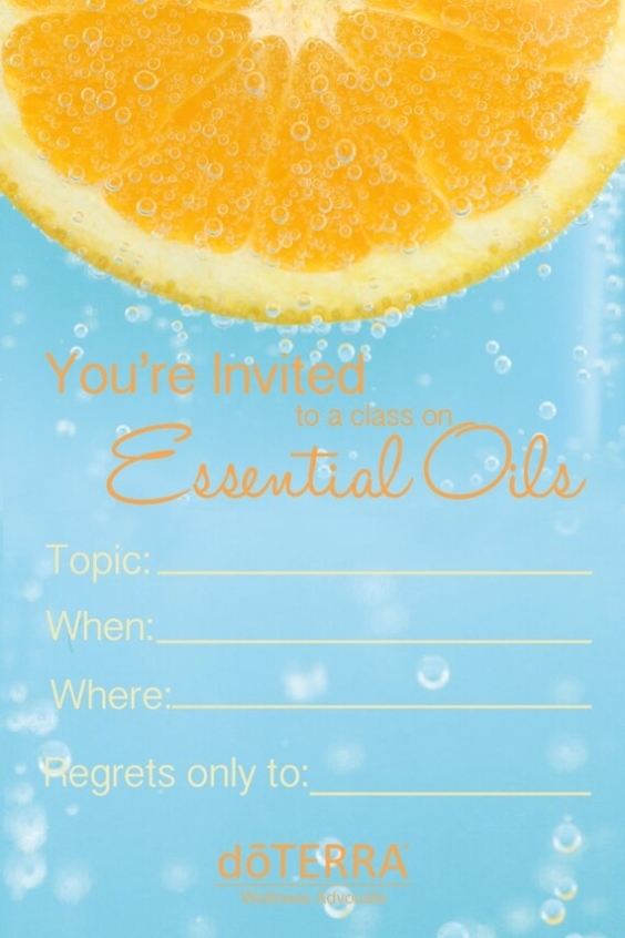 4X6 Doterra Class Invitation Instant Download Printable For Doterra Flyer Templates