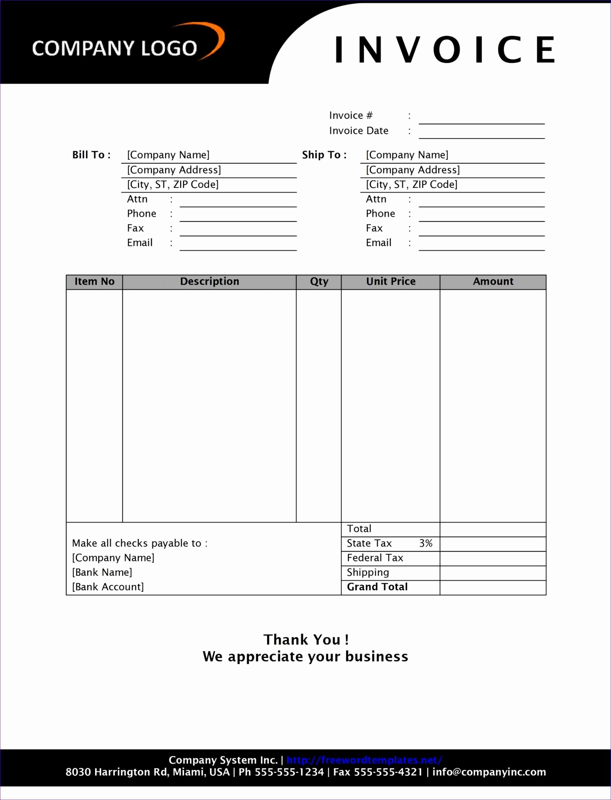 5 Monthly Invoice Template Excel - Excel Templates - Excel Templates With Invoice Template Uk Doc