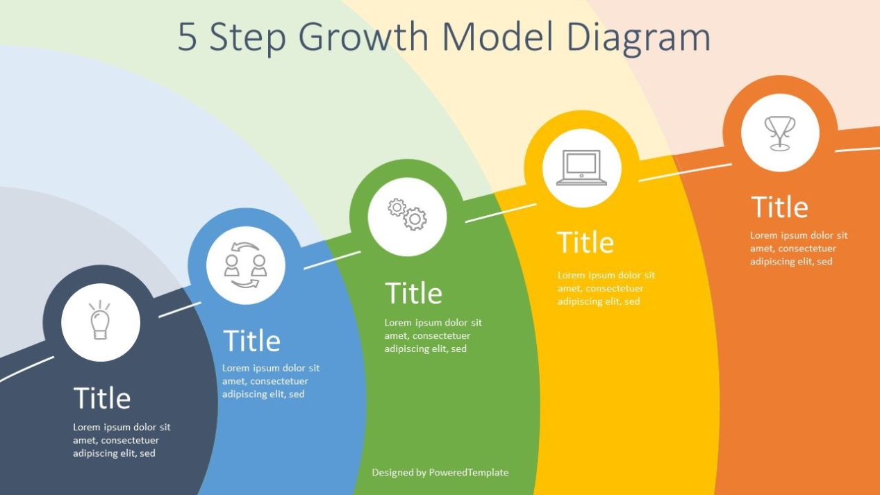 5 Step Growth Infographic - Free Presentation Template For Google With Regard To Powerpoint Infographic Template Download
