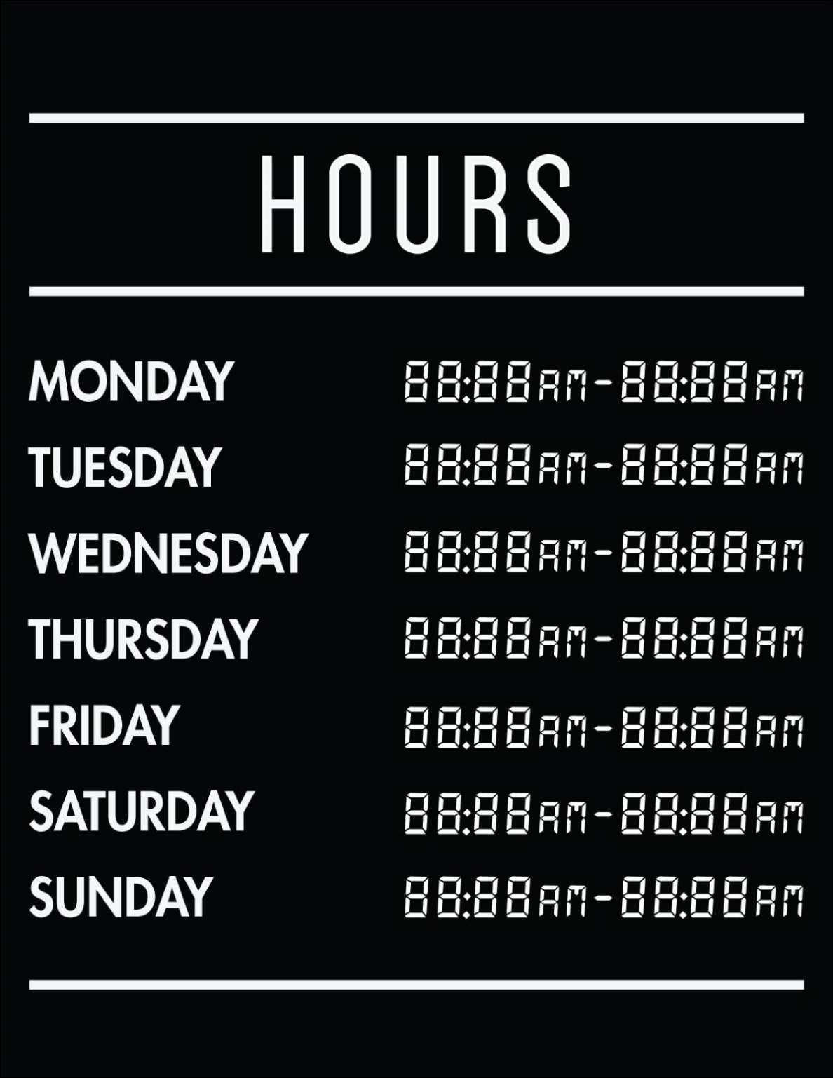 50 Free Business Hours Of Operation Sign Templates | Customize & Print For Printable Business Hours Sign Template