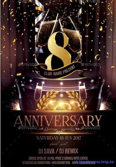 55+ Best Anniversary Party Flyer Print Templates 2016 | Frip.in with regard to Anniversary Flyer Template Free