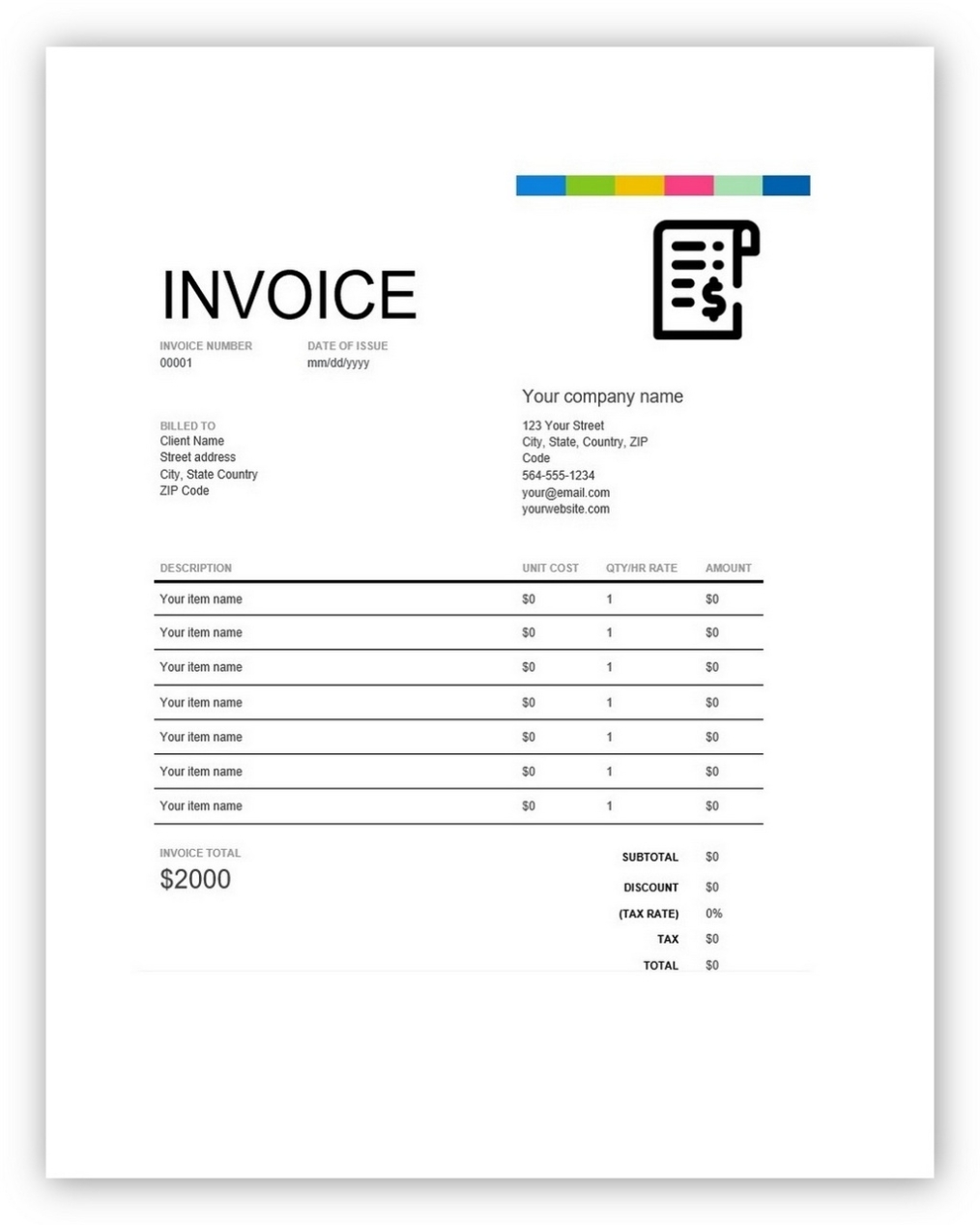 7 Free Quickbooks Invoice Template Word, Excel, Pdf And How To Create In Quickbooks Online Invoice Templates