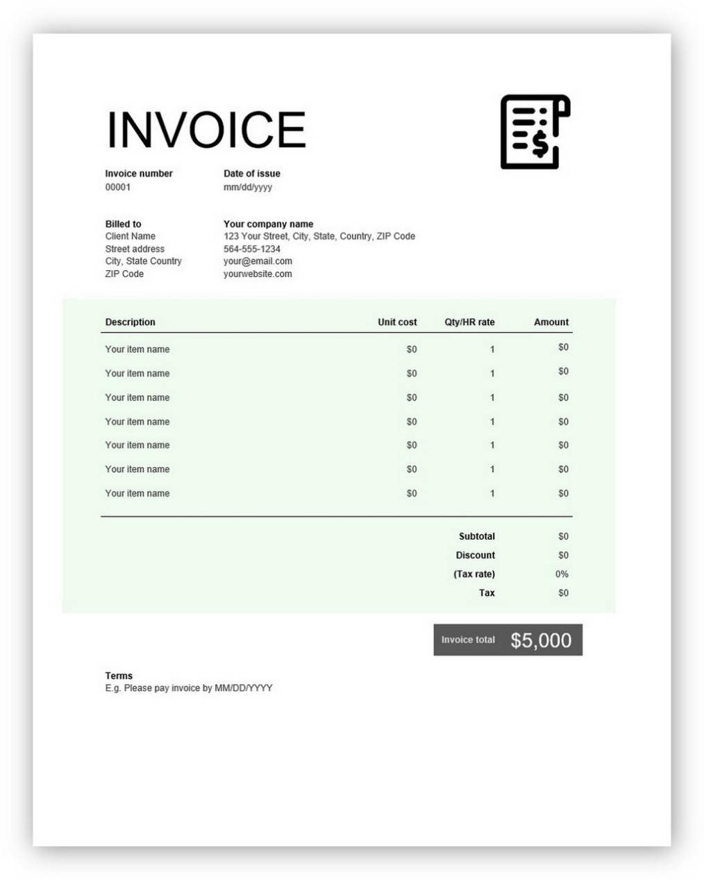 7 Free Quickbooks Invoice Template Word, Excel, Pdf And How To Create Intended For Quickbooks Online Invoice Templates