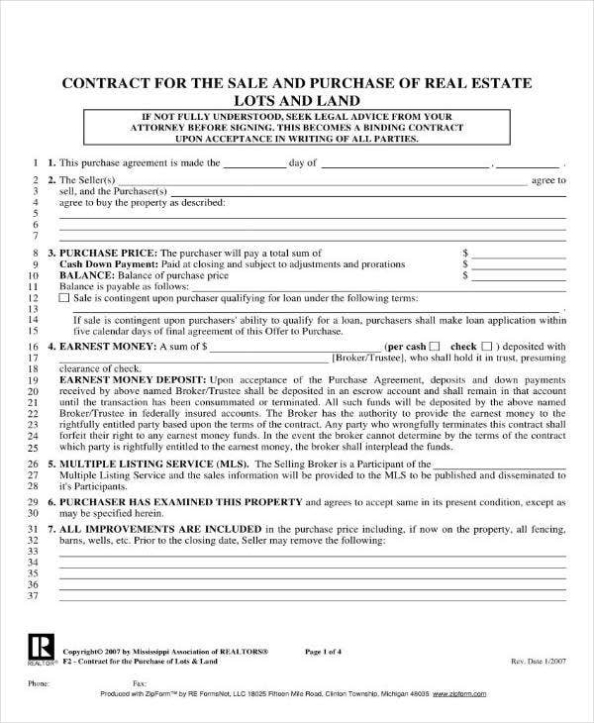 7+ Free Real Estate Purchase Contract Templates - Pdf, Word, Google Throughout Free Simple Real Estate Purchase Agreement Template