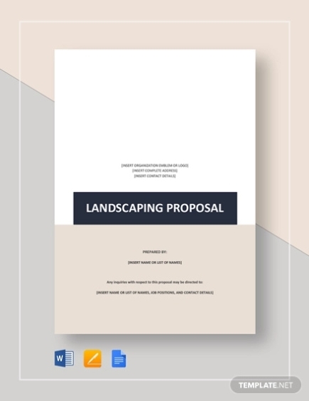 7+ Landscaping Proposal Examples In Pdf | Google Docs | Pages | Ms Word regarding Landscape Proposal Template