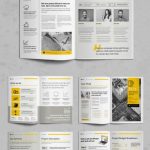 A Business Proposal Template With Yellow And Gray Accents For Adobe with Business Plan Template Indesign