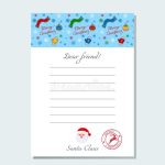 A Letter Of Santa Claus On A Beautiful Letterhead - Template With A4 in Santa Claus Letterhead Template