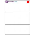 A4 Sheet Labels - 3 Labels Per Page with regard to 3X8 Label Template